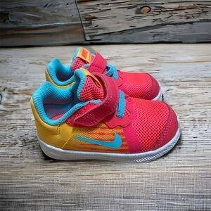 Nike Baby Sneakers Orange Pink Sz 5 Kids